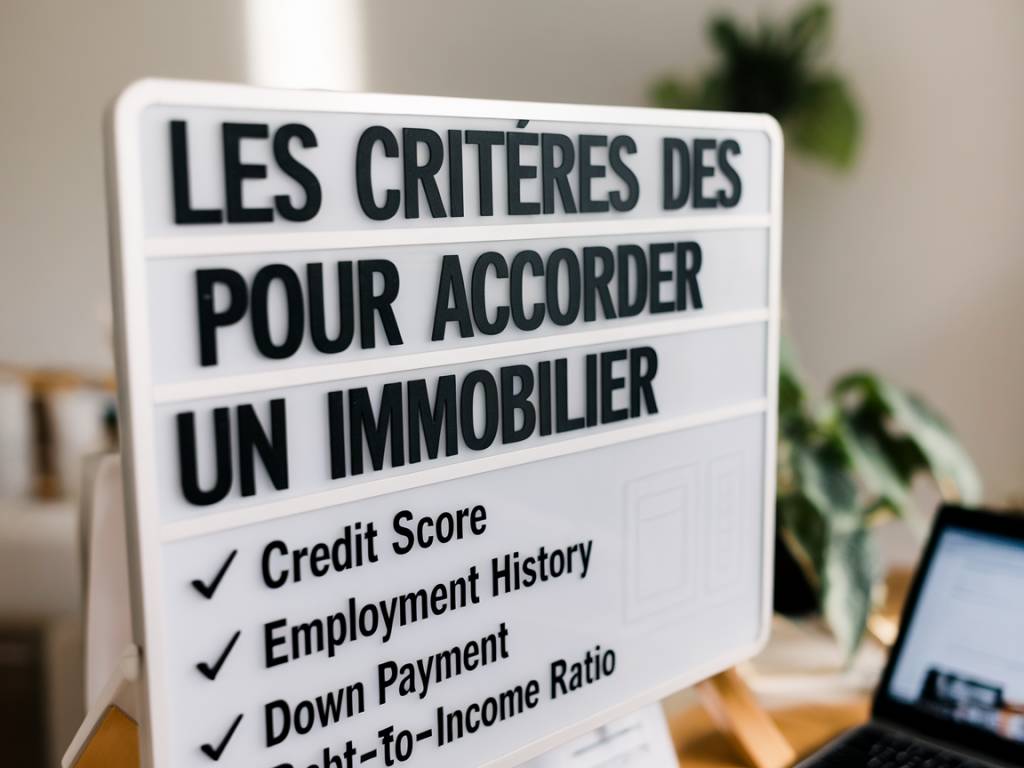 Les critères des banques pour accorder un crédit immobilier